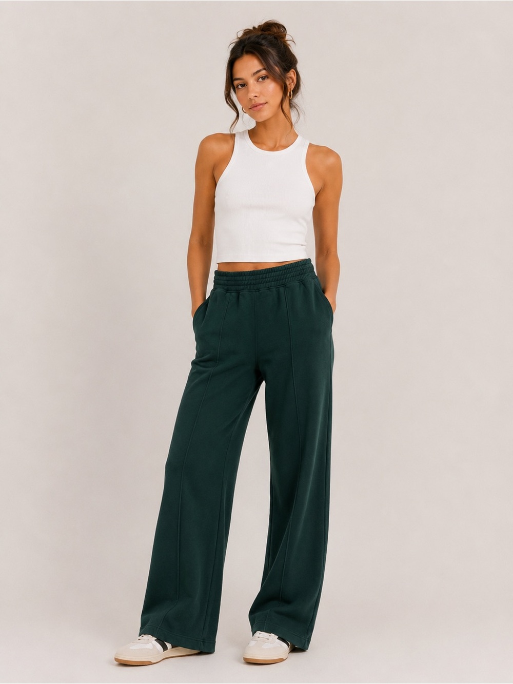 Abercrombie & Fitch Teal Wide-Leg Sweatpants